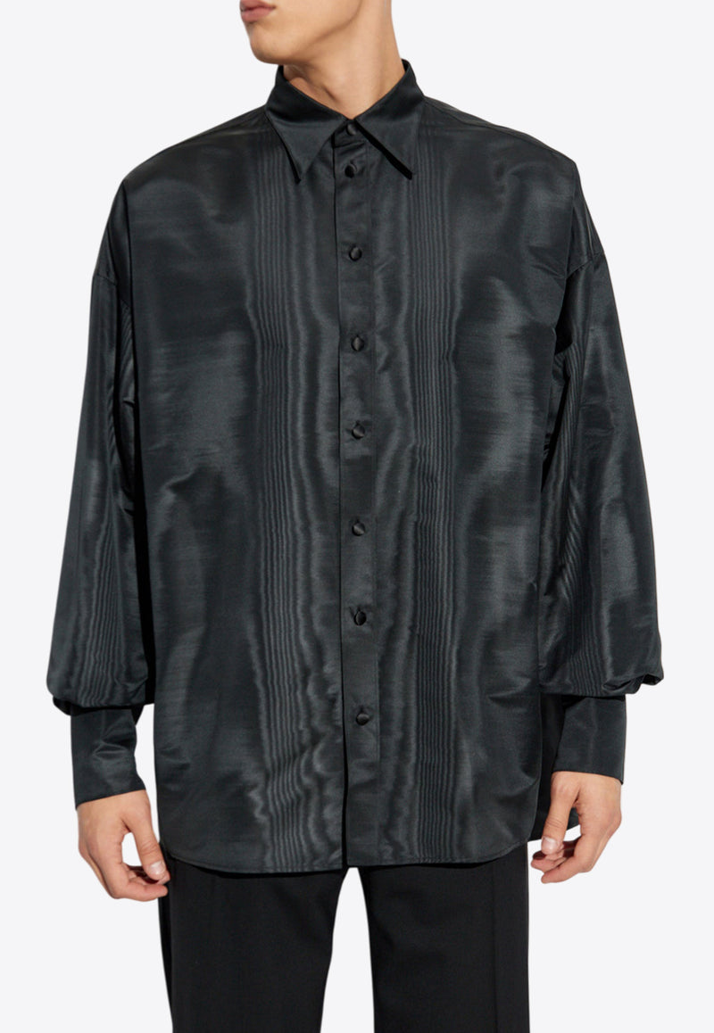 Dolce & Gabbana Super-Oversized Silk Shirt Black G5MG0T HUMDJ-N0000