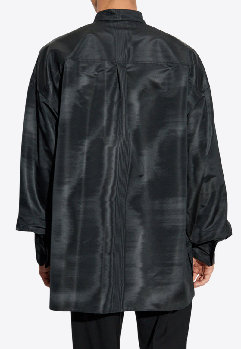 Dolce & Gabbana Super-Oversized Silk Shirt Black G5MG0T HUMDJ-N0000