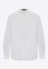 Dolce & Gabbana Silk Georgette Long-Sleeved Shirt White G5MG9T FU1AR-W0800