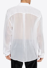 Dolce & Gabbana Silk Georgette Long-Sleeved Shirt White G5MG9T FU1AR-W0800