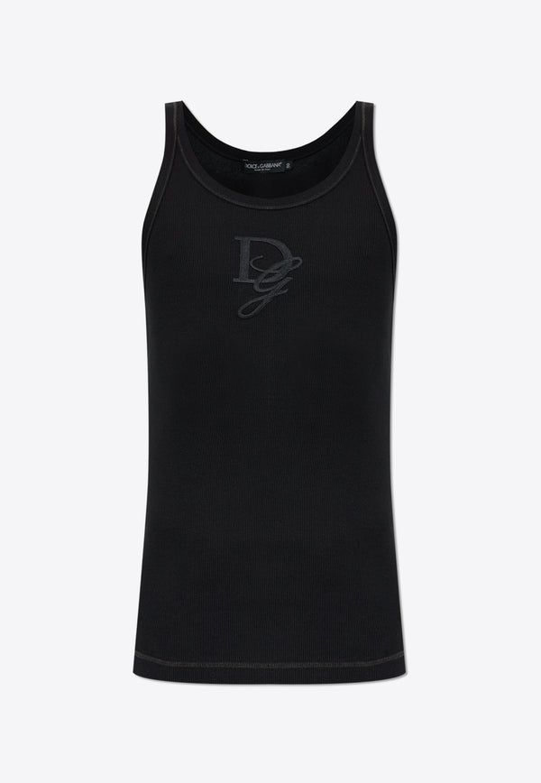 Dolce & Gabbana Fine-Rib Slim-Fit Singlet Black G8PA8Z G7N4G-N0000