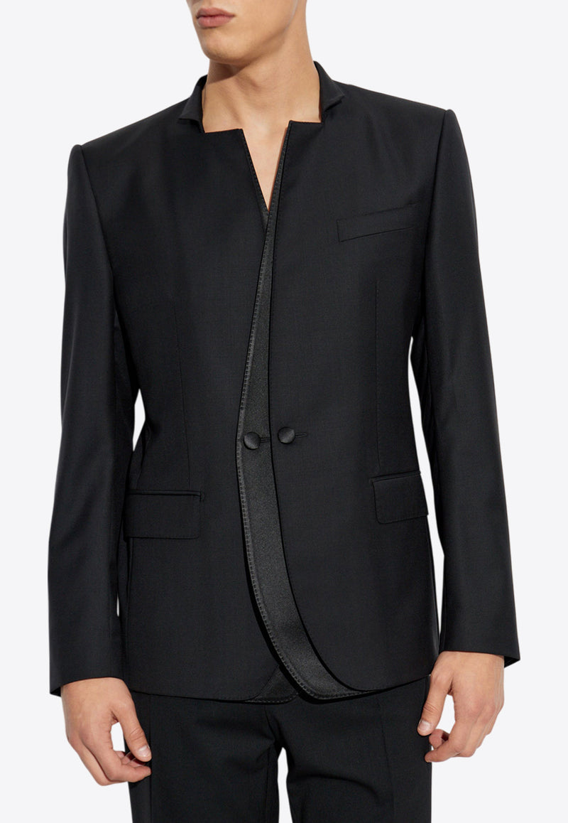 Dolce & Gabbana Single-Breasted Wool Jacket Black G2UH4T FU21E-N0000