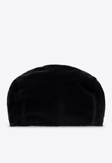 Dolce & Gabbana Smooth Velvet Flat Cap Black GH587A GI681-N0000