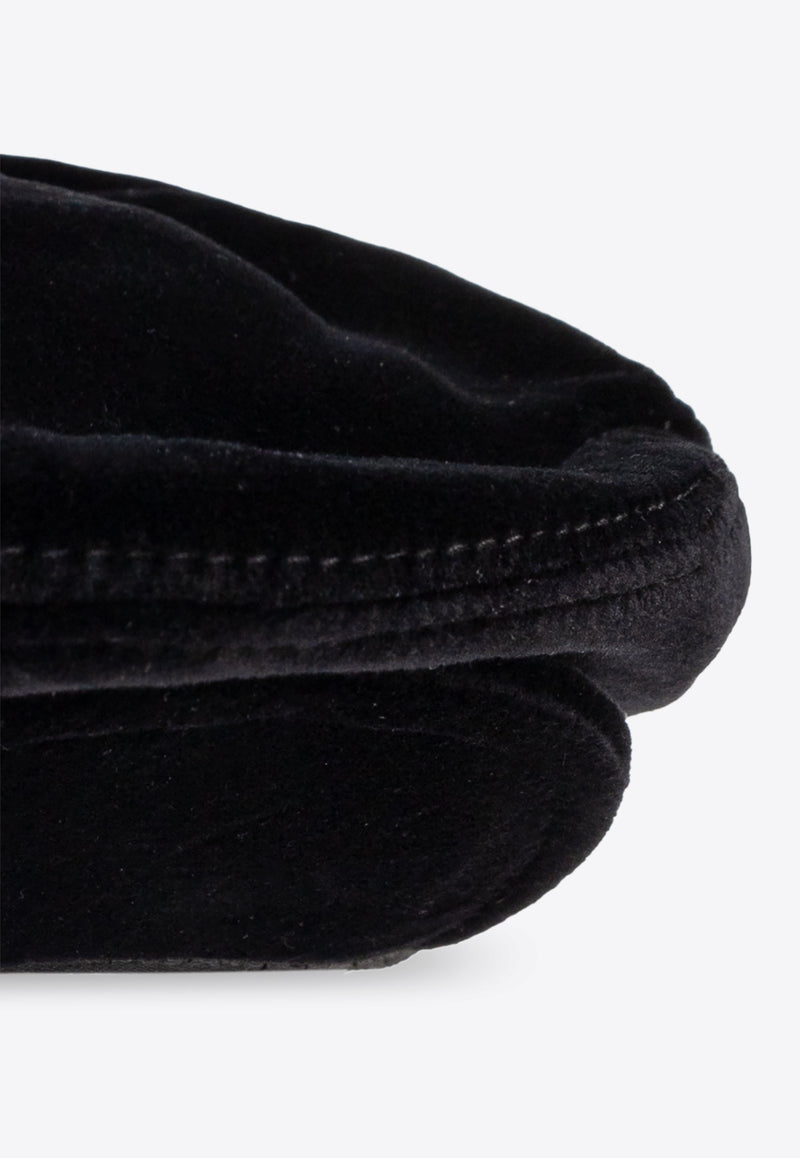 Dolce & Gabbana Smooth Velvet Flat Cap Black GH587A GI681-N0000