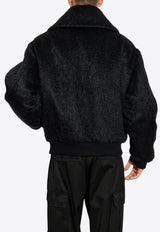 Dolce & Gabbana Mohair and Wool Bomber Jacket Black G9BGFT HUMT5-N0000