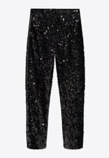 Dolce & Gabbana Classic Sequined Tuxedo Pants Black GP0F3T FLSGD-N0000