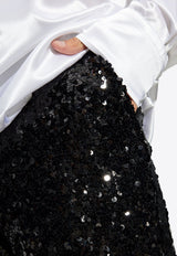 Dolce & Gabbana Classic Sequined Tuxedo Pants Black GP0F3T FLSGD-N0000