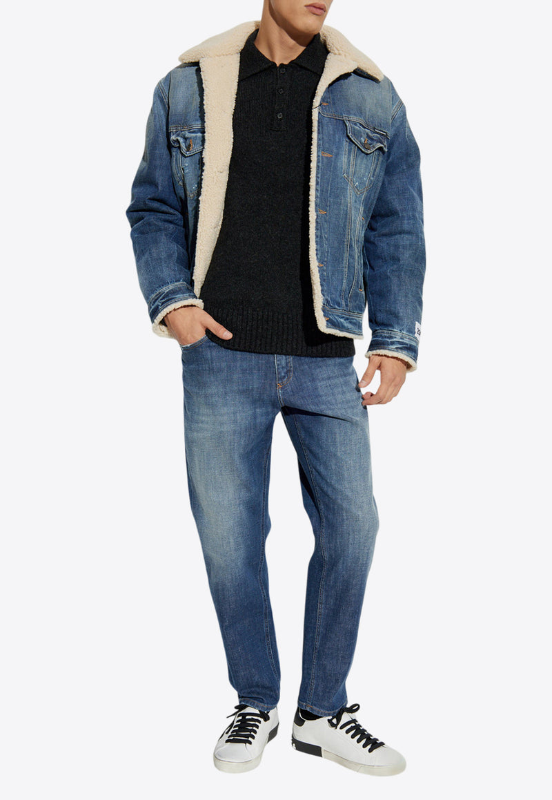 Polo-Neck Alpaca -Blend Sweater