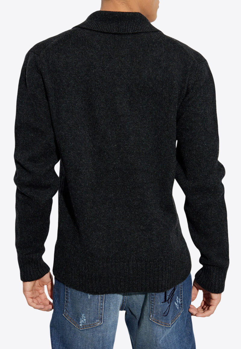 Polo-Neck Alpaca -Blend Sweater