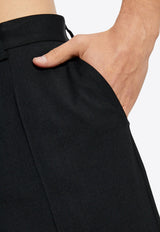 Dolce & Gabbana Stretch-Wool Straight-Leg Pants Black GYZMHT GH727-N0000