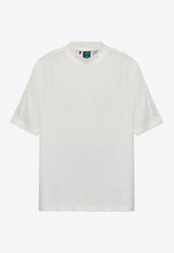 Adidas Originals Rolling Links Mock-Neck T-shirt Chalk IW6658 0-CWHITE