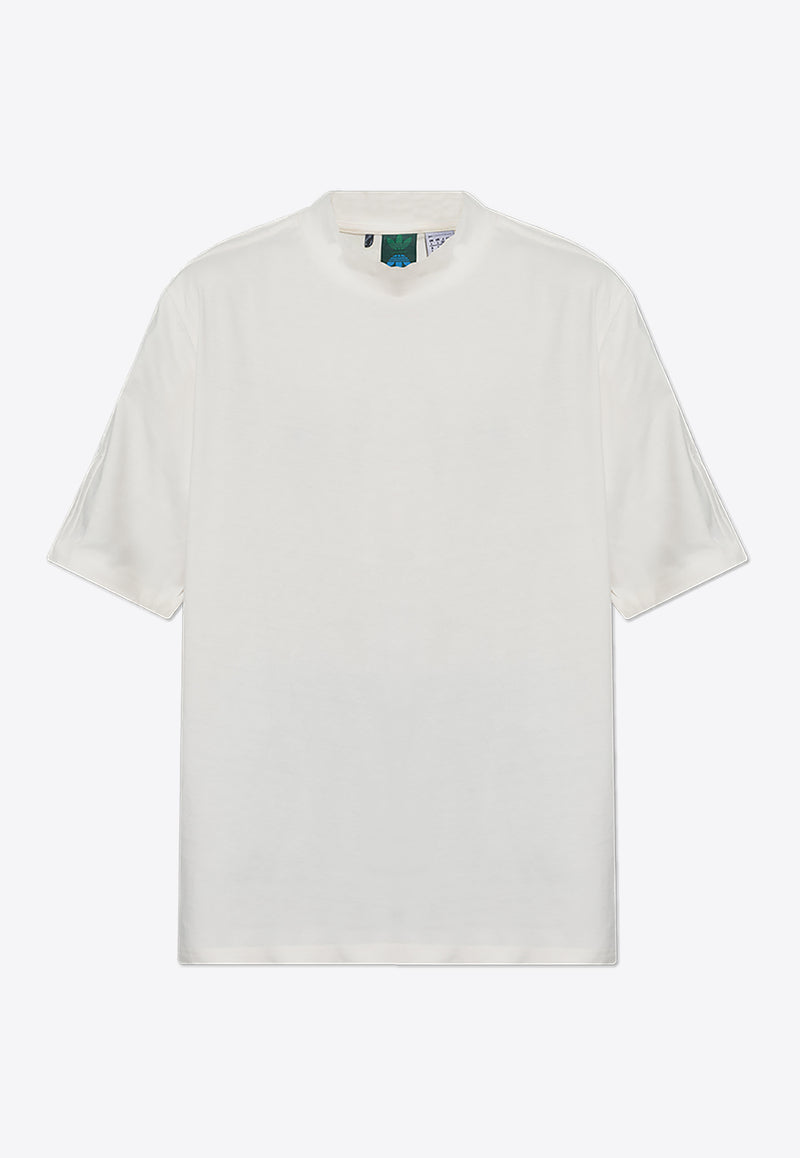 Adidas Originals Rolling Links Mock-Neck T-shirt Chalk IW6658 0-CWHITE