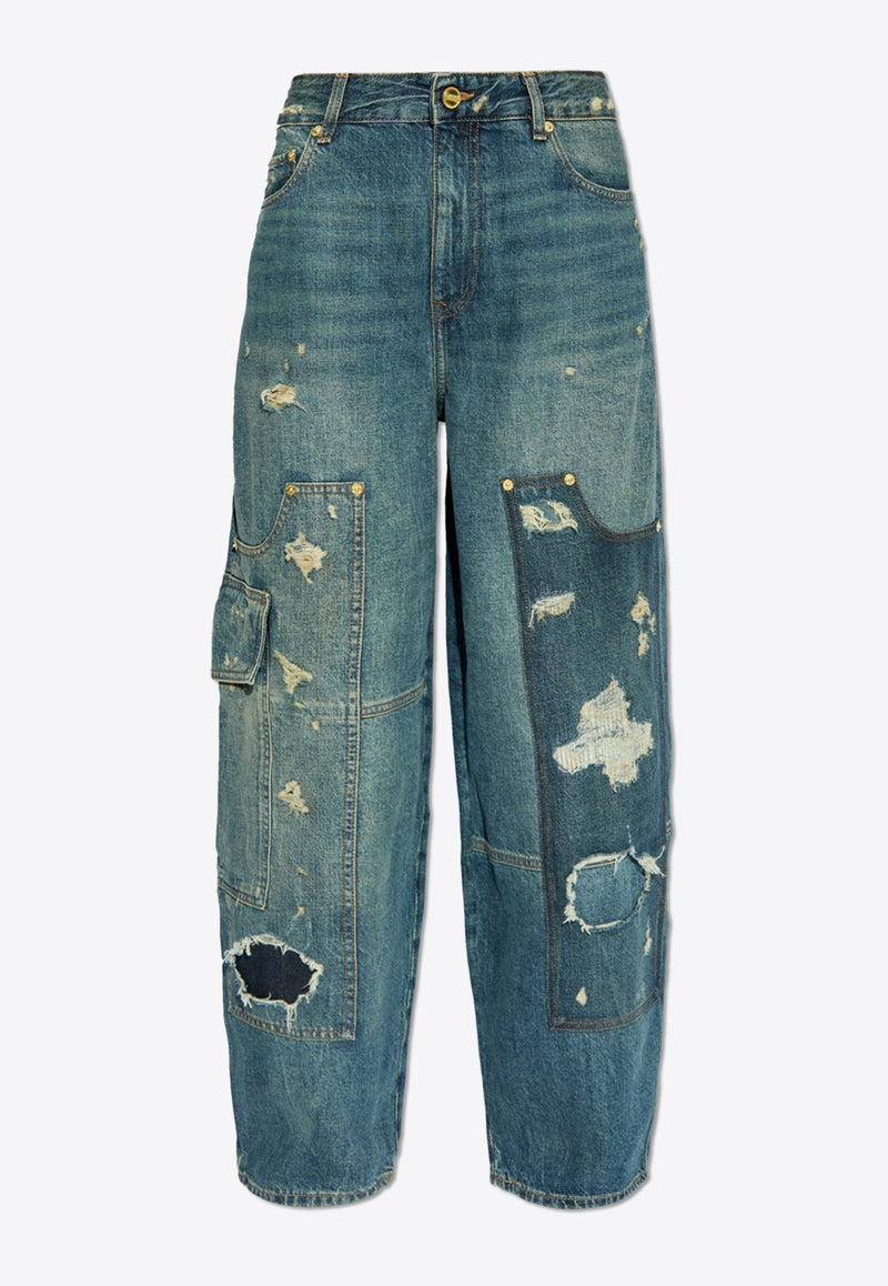 Distressed Cargo Carpenter Jeans J1560 6808-567 Blue