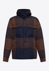 Moncler Ladurns Checked Padded Jacket Navy Blue J20911G00024 5980H-F27