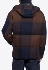 Moncler Ladurns Checked Padded Jacket Navy Blue J20911G00024 5980H-F27