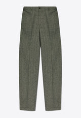 Moncler Wool-Blend Tailored Pants Grey J20912A00044 5984D-F99
