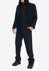 Moncler Munt Hooded Zip-Up Down Jacket Navy Blue J20911B00004 596LQ-742
