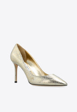 Romy 85 Leather Pumps Jimmy Choo ROMY 85 GZB-GOLD