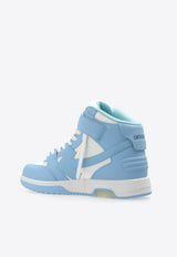 Off-White Out Of Office High-Top Sneakers Light Blue OMIA259C99 LEA002-0140