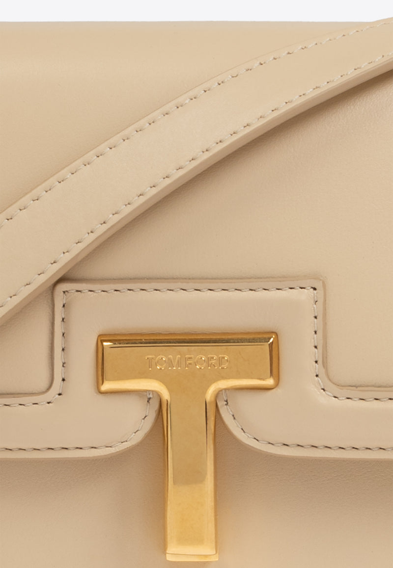 Tom Ford Wallis Leather Shoulder Bag Beige L1832 LCL442X-1J016