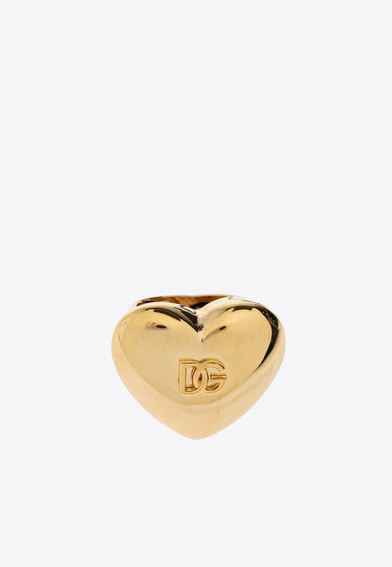 Logo-Embossed Brass Ring Dolce & Gabbana WRQ8S1 W1111-ZOO00