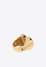 Logo-Embossed Brass Ring Dolce & Gabbana WRQ8S1 W1111-ZOO00