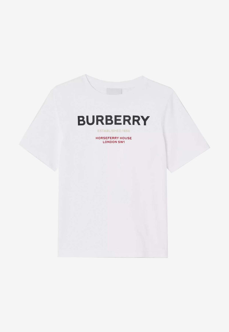 Burberry Kids Girls Logo-Printed Crewneck T-shirt 8064570_130828_A1464