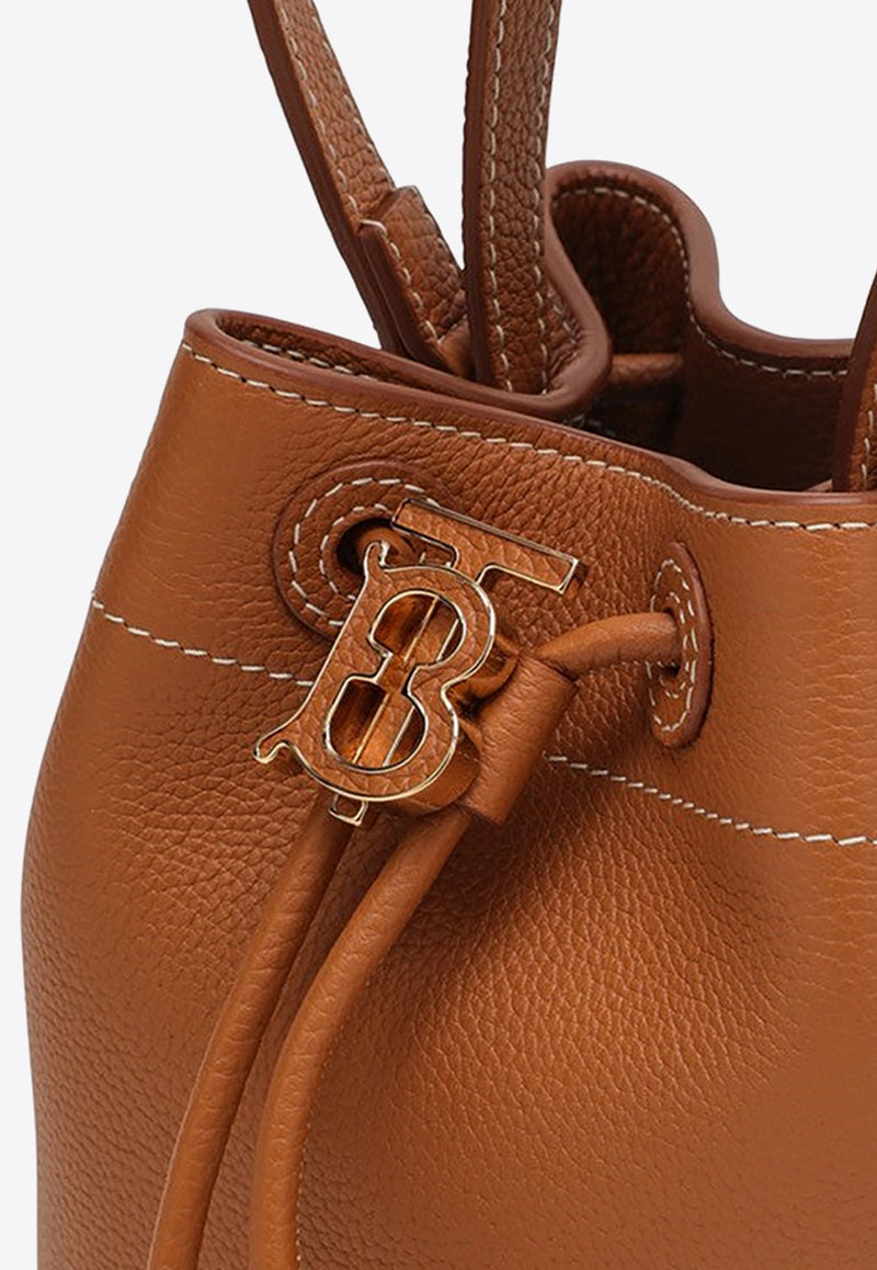 Burberry Mini Interlocking Logo Leather Bucket Bag 8066183132133/O_BURBE-B1860