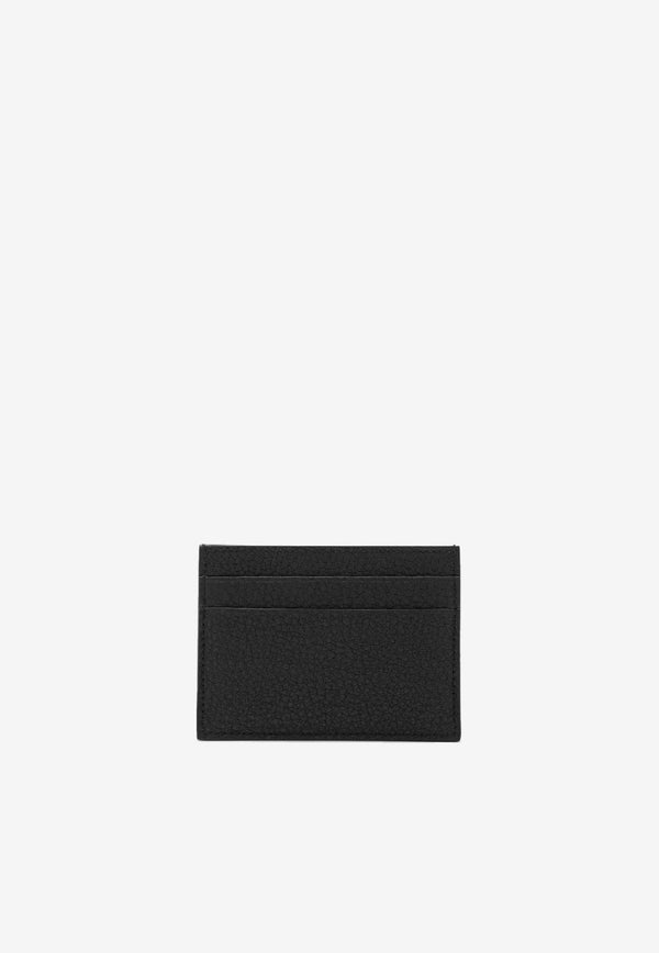 Balenciaga Logo Print Leather Cardholder Black 8066372ABV0/R_BALEN-1000