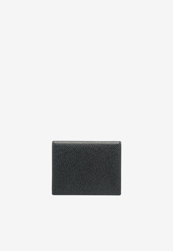 Thom Browne Logo Embossed Leather Double Cardholder Black MAW021L00198_001