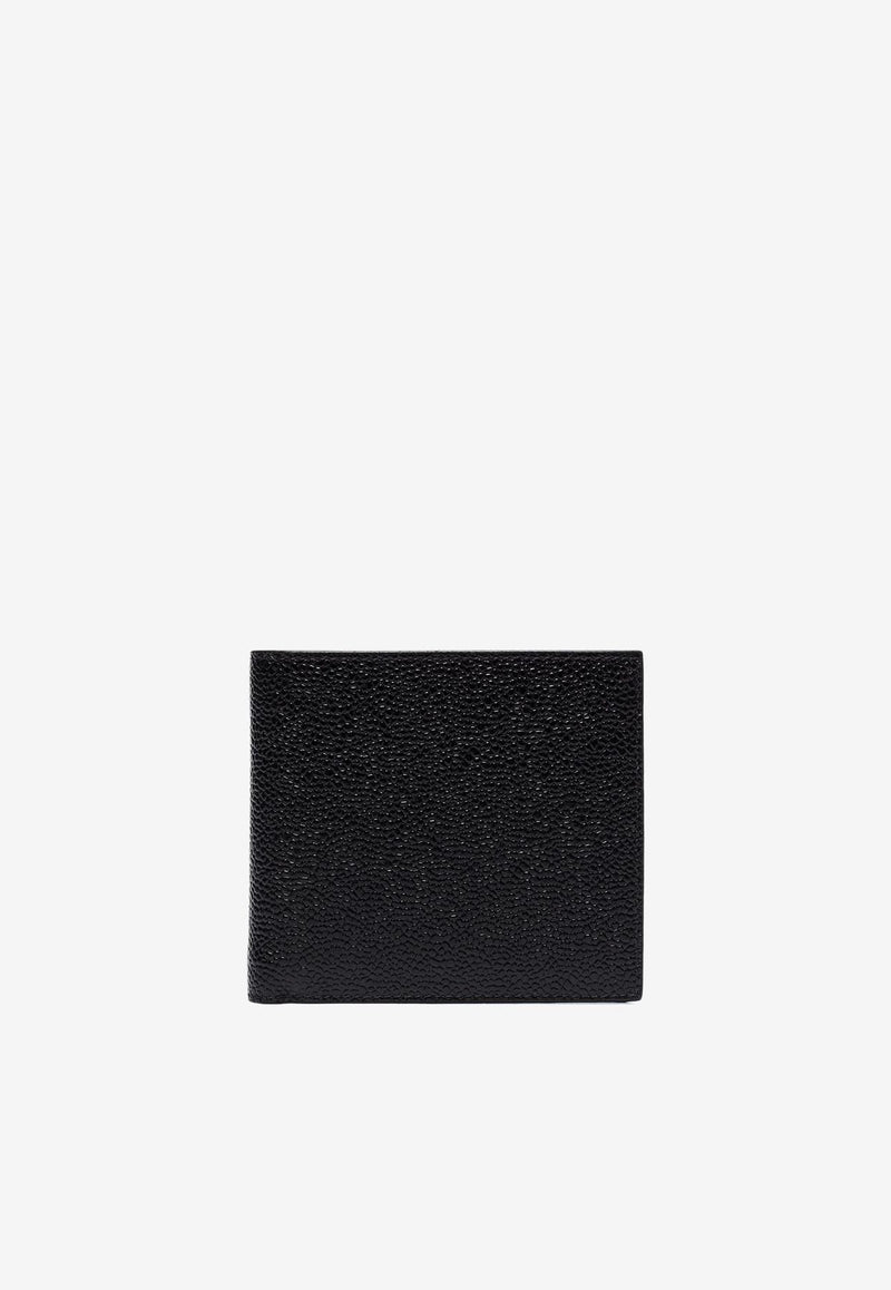 Thom Browne Logo Embossed Leather Billfold Cardholder Black MAW023A00198_001