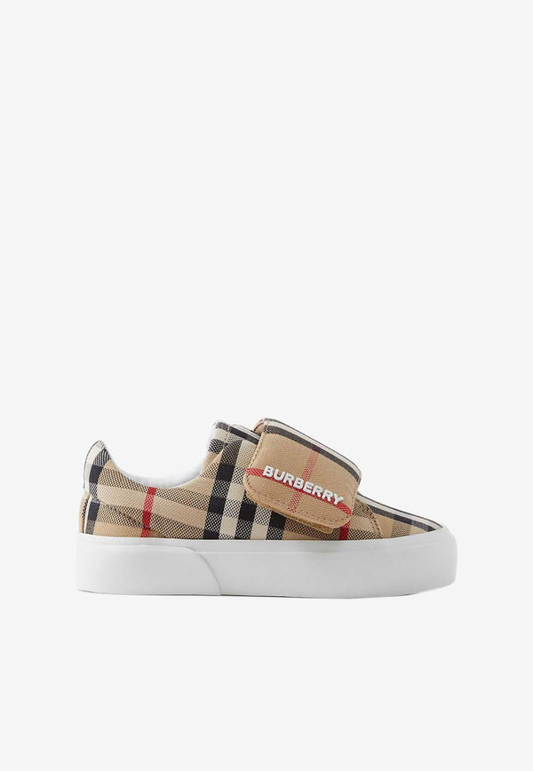 Burberry Kids Babies Checked Low-Top Sneakers 8069386_131833_A7028
