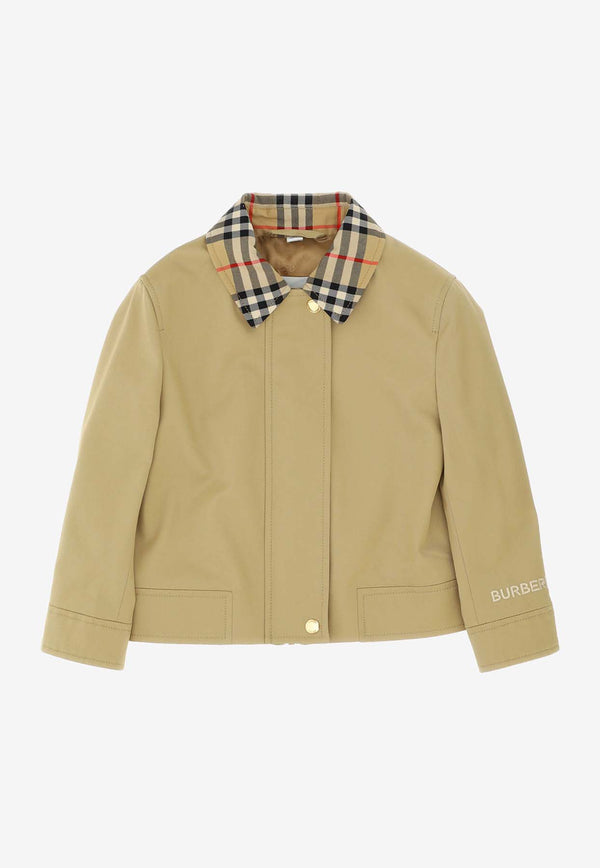 Burberry Kids Kids Checked-Collar Jacket 8069444_123456_A7026