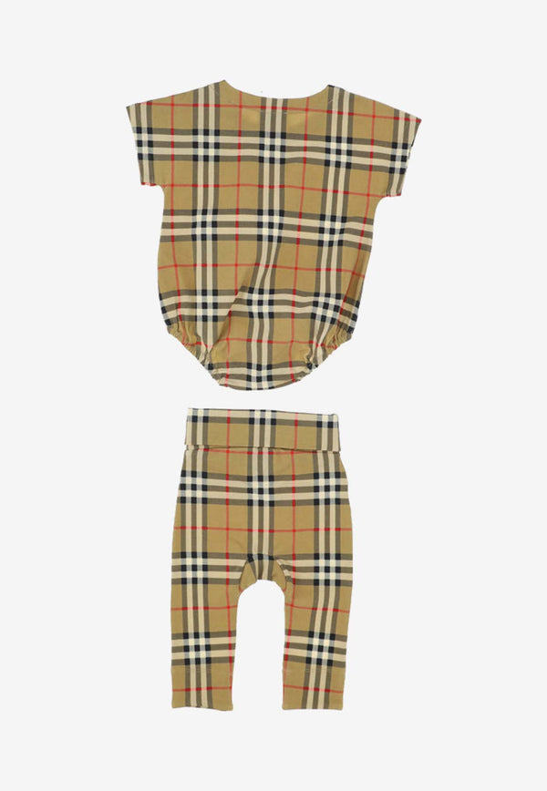 Burberry Kids Babies Checked Two-Piece Set 8070268_143036_A7028