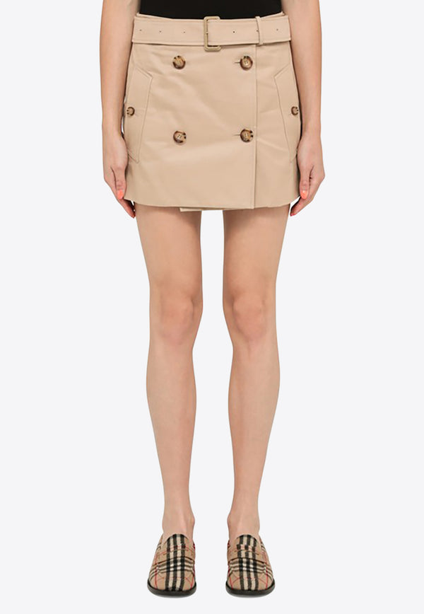 Burberry Belted Mini Skirt Beige 8071196123456/N_BURBE-A7405