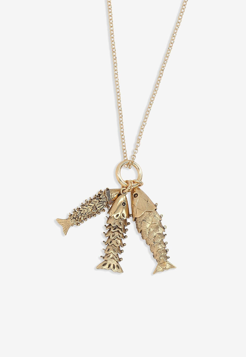 Isabel Marant River Fish Pendant Necklace Gold CO0127FAB4B09B_12DO