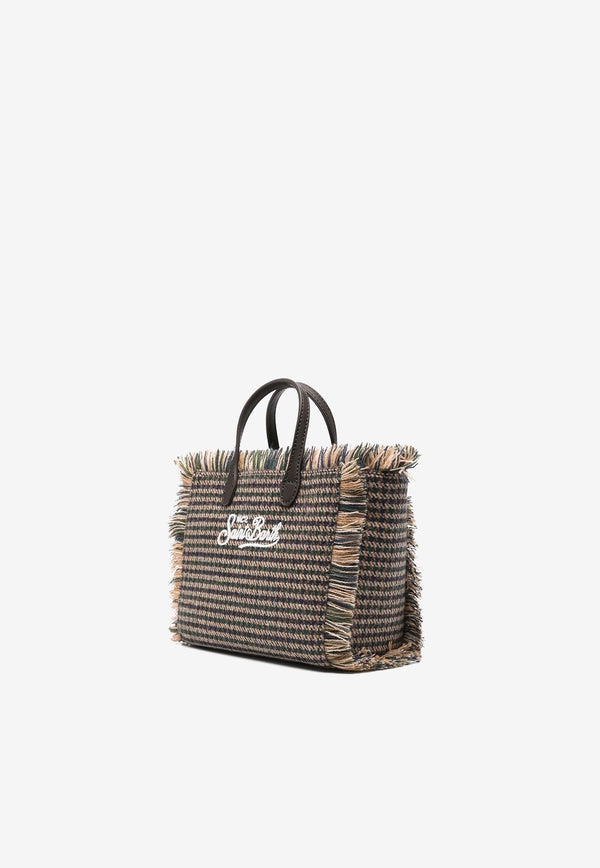 MC2 Saint Barth Mini Vanity Classic Houndstooth Tote Bag Brown VAMI007_00505G