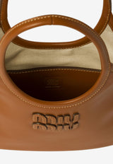 Miu Miu Ivy Leather Tote Bag Brown 5BA281VOLN2CRW_F0046