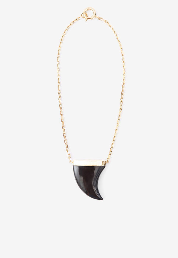 Isabel Marant Ellen Horn Necklace Black CO0125FAB4B08B_01BK