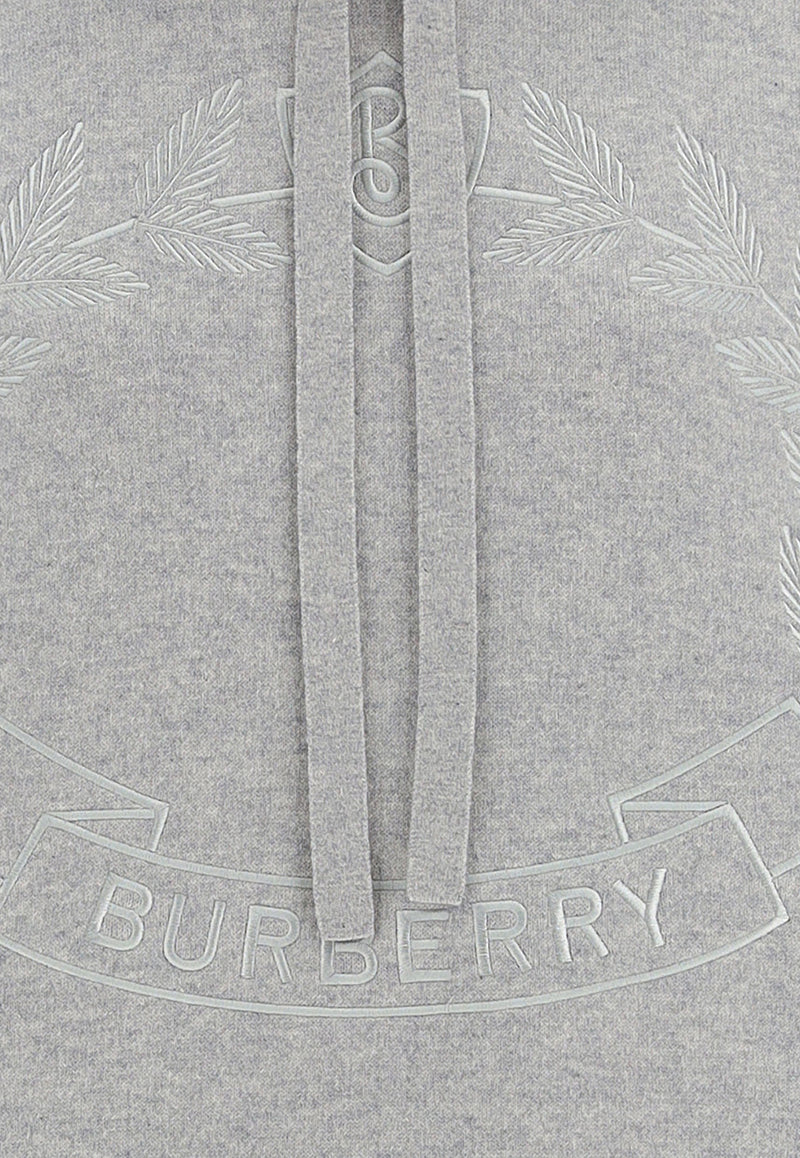 Burberry Oak Leaf Crest Hooded Sweatshirt Gray 8071543_118031_A1373