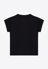 Balenciaga Printed Cropped T-shirt Black 807341TRVH3/P_BALEN-1055