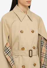 Burberry Double-Breasted Cape Coat Beige 8073541149097/N_BURBE-A1366