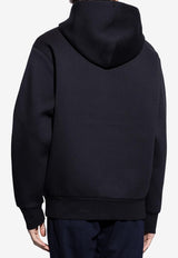 Moncler Logo Patch Neoprene Hooded Sweatshirt Black J20918G0004789AR3_998