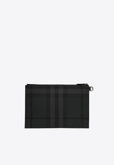 Burberry Check Zipped Pouch Bag Gray 8074693141900/O_BURBE-A1208