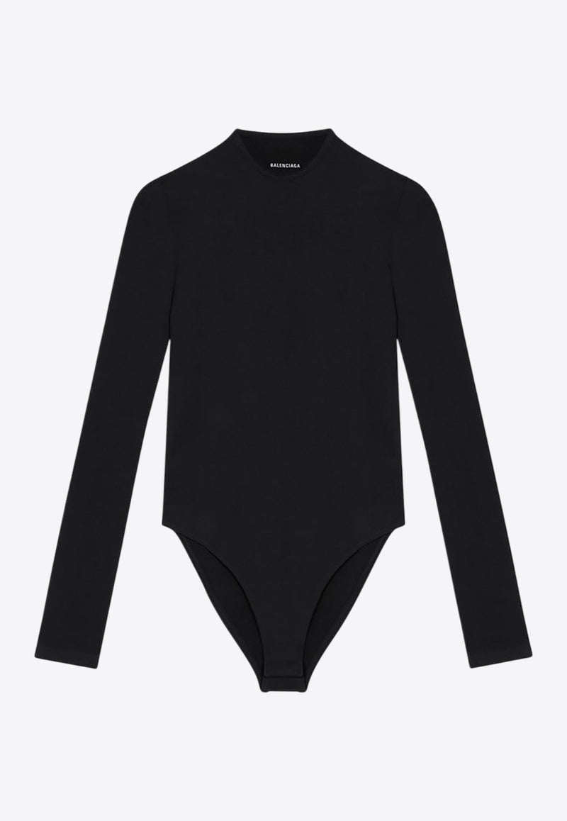 Balenciaga Long-Sleeved Crewneck Bodysuit  Black 8075434E6B2/Q_BALEN-1000