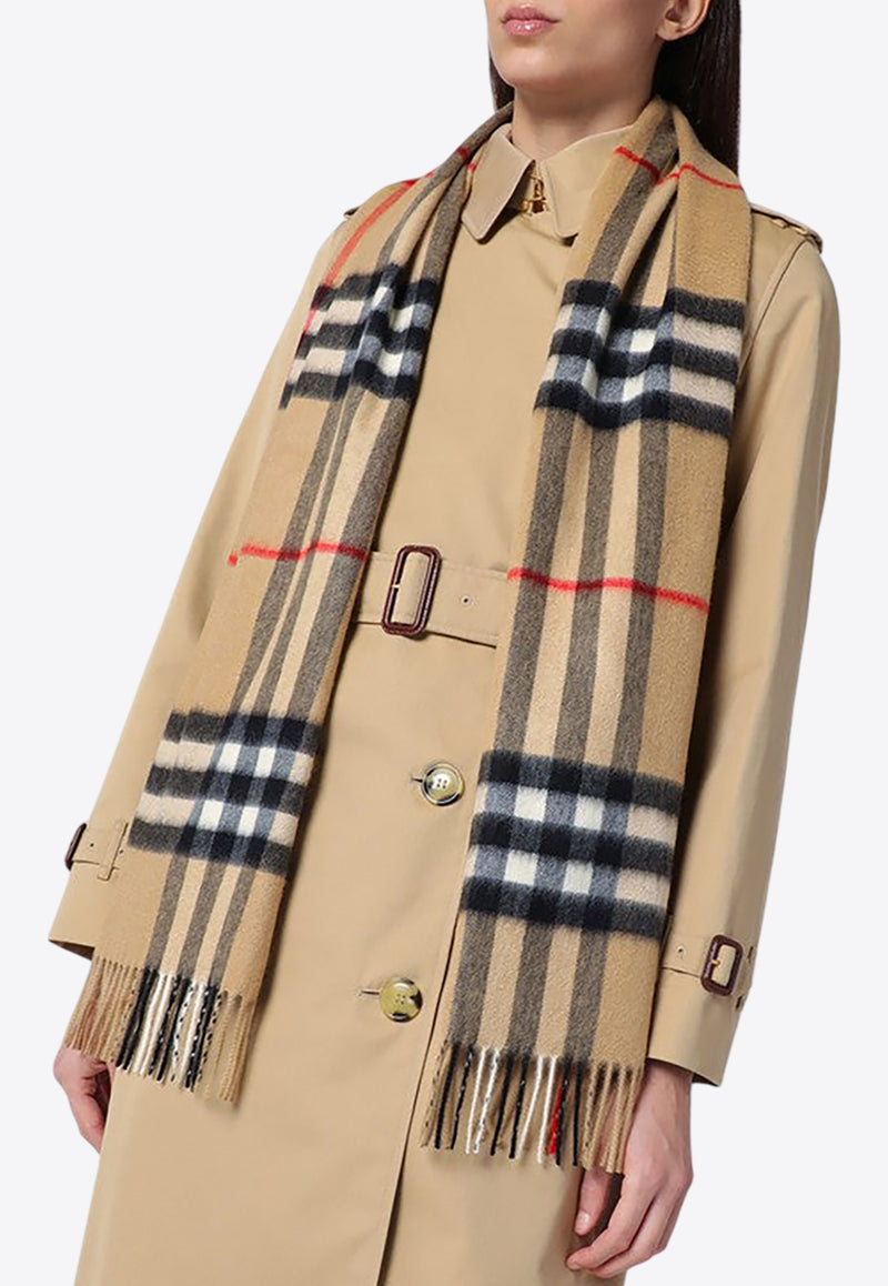 Burberry Vintage Check Cashmere Scarf Beige 8076576130655/Q_BURBE-A7026