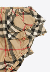 Burberry Kids Babies Vintage Check Stretch Bloomers Beige 8078055116036/O_BURBE-A7028
