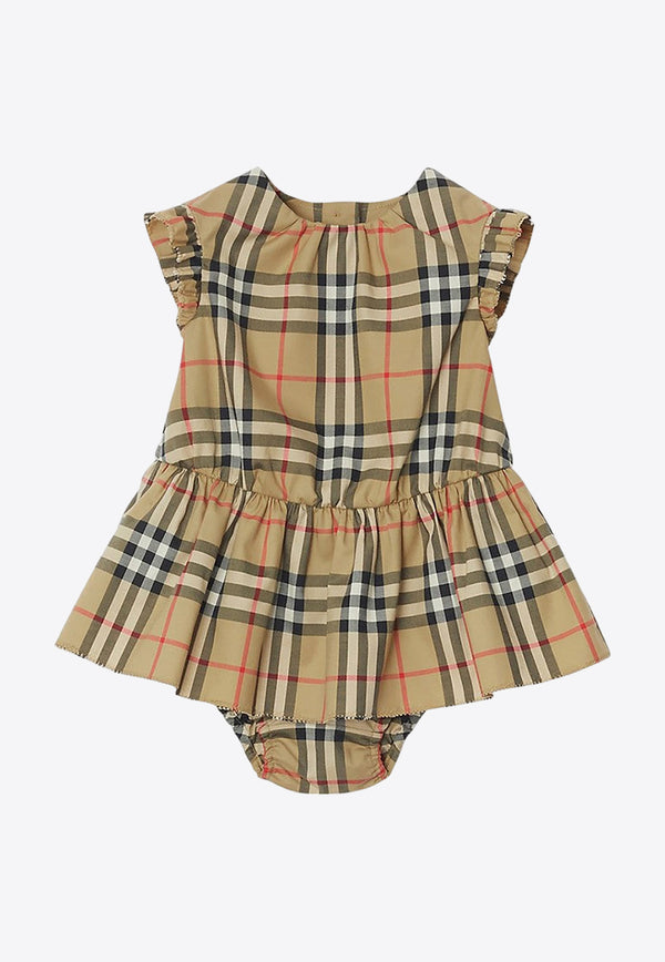 Burberry Kids Baby Girls Vintage Check Dress and Bloomers Set Beige 8078135116036/O_BURBE-A7028
