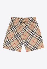 Burberry Kids Boys Vintage Check Swim Shorts Beige 8078256151727/O_BURBE-A7028