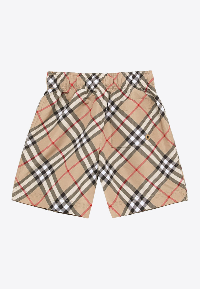 Burberry Kids Boys Vintage Check Swim Shorts Beige 8078256151727/O_BURBE-A7028